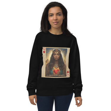 Queen of Hearts Unisex Organic Sweatshirt