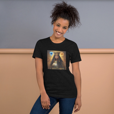 Queen of Hearts Blue & Red Hearts Unisex T-shirt